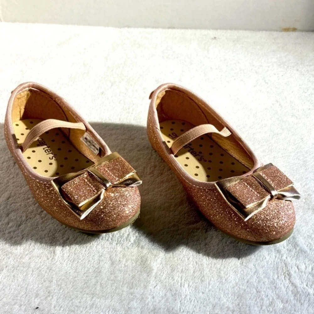 Carter’s Toddler Girls Rose-gold Glitter Shoes